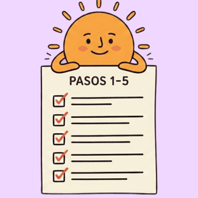 Ilustración de una persona revisando una lista